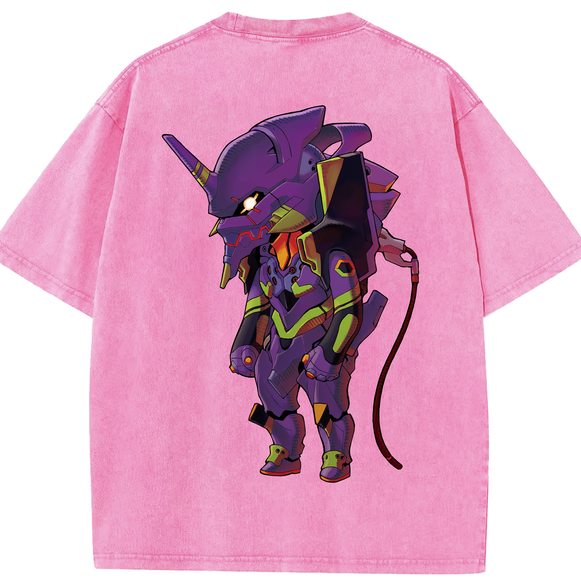 （画像用） EVA 新世紀エヴァンゲリオン 綿100% ヴィンテージ風 半袖Tシャツ（背面プリント）